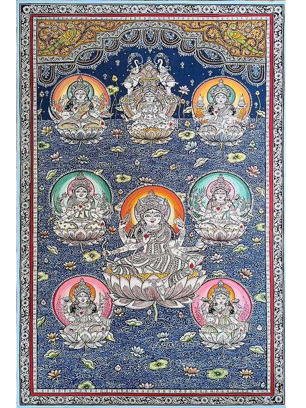 Ashta Lakshmi | Pattachitra Painting | by Akankshya Panda