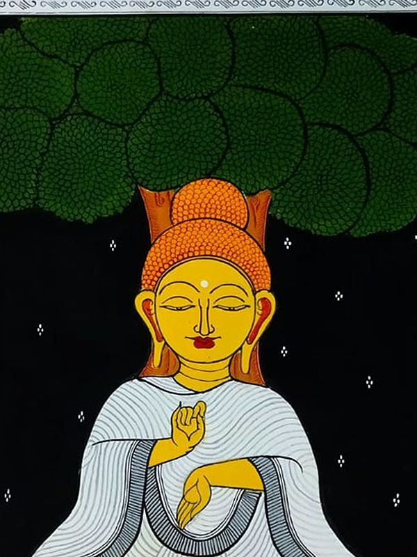 Lord Buddha | Pattachitra Painting | by Akankshya Panda | Exotic