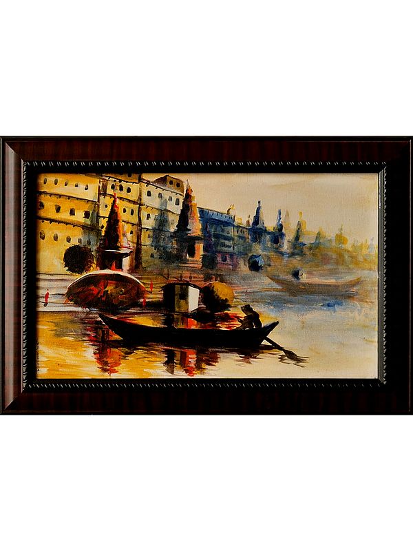 Spirits of the Ganga | Acrylic Painting on Canvas | Unframed | by Raj Kumar Singh