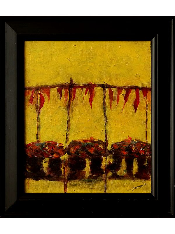 Sun-Ripened Memory | Acrylic Painting on Canvas | Unframed | by Raj Kumar Singh