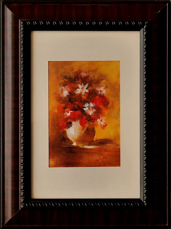 Floral Hearth | Acrylic Painting on Canvas | Unframed | by Raj Kumar Singh