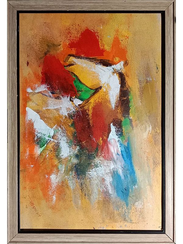 Dare to leap | Acrylic Painting on Canvas | Unframed | by Raj Kumar Singh