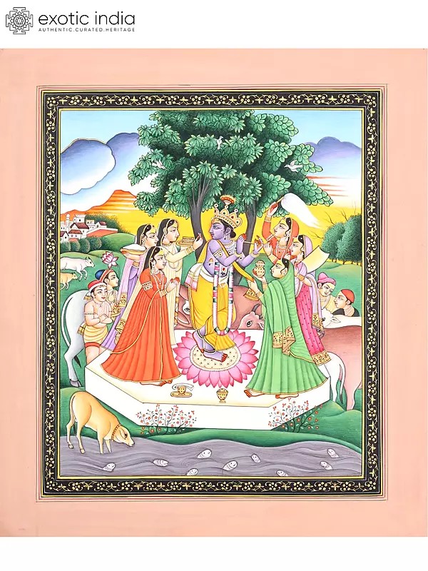 Lord Krishna with Gopis