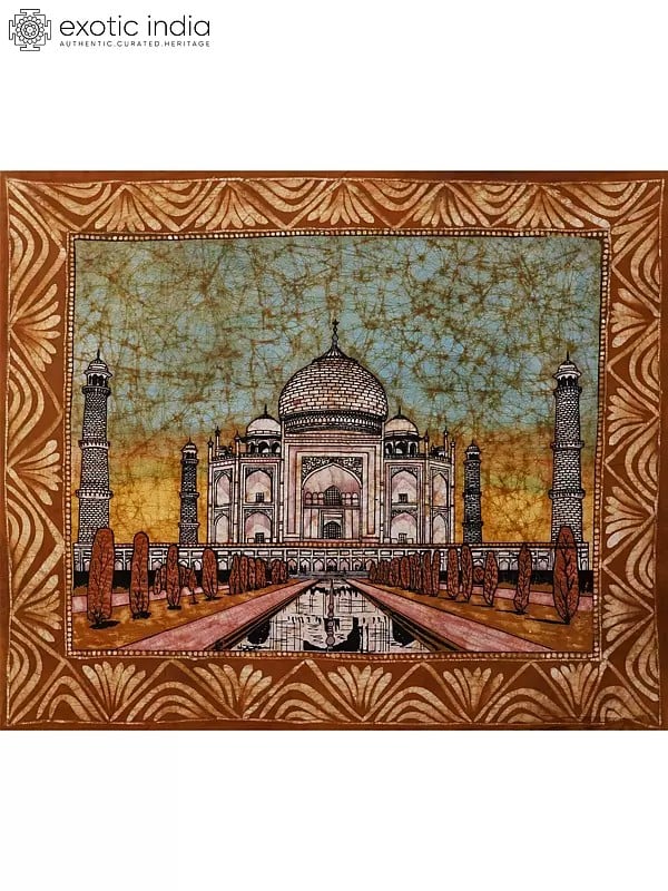 The Taj Mahal Batik Painting on Cotton Fabric
