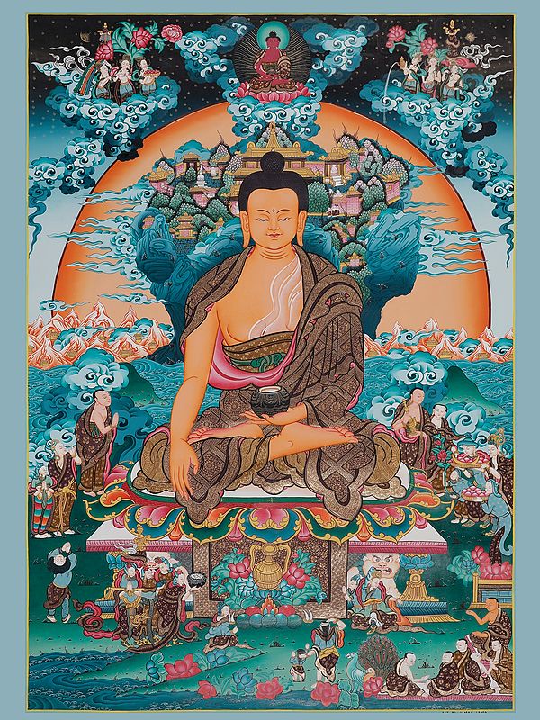 Shakyamuni Buddha Thangka Painting (Brocadeless)