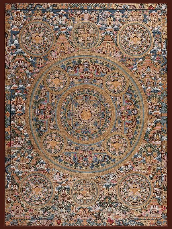 Twelve Mandalas (Brocadeless Thangka)
