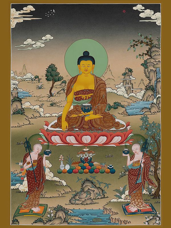 Amitabha Buddha Thangka (Brocadeless Thangka)