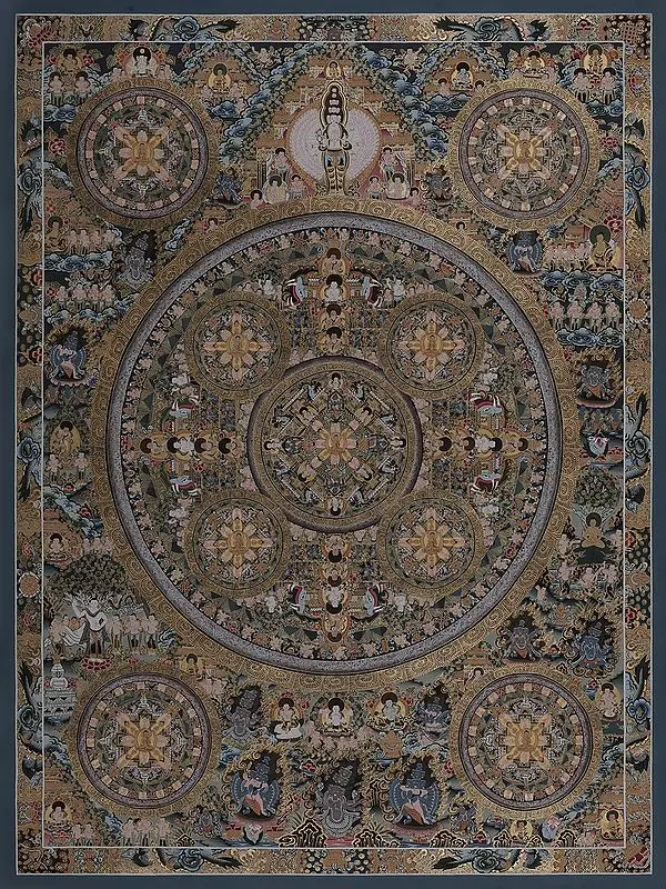 Ten Mandalas (Brocadeless Thangka)
