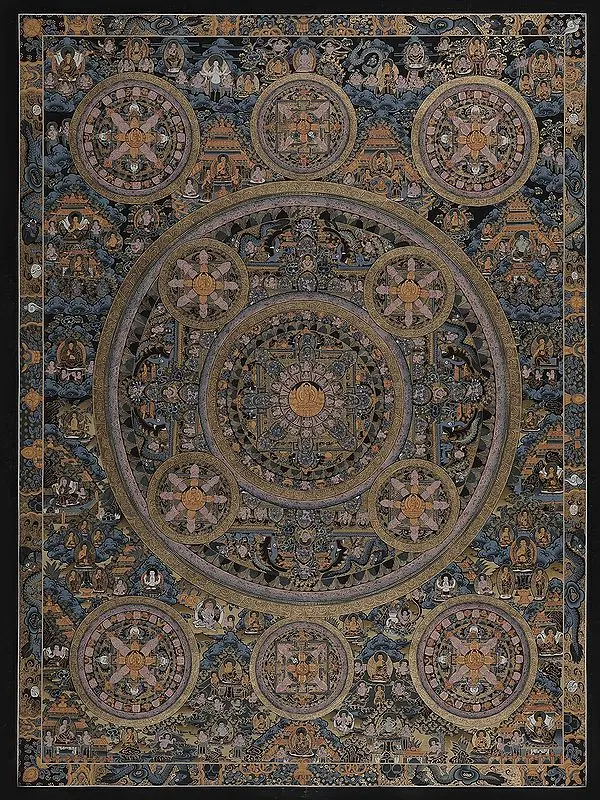 Twelve Mandalas (Brocadeless Thangka)