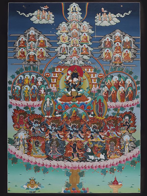 Karma Kagyu Thangka (Brocadeless Thangka)