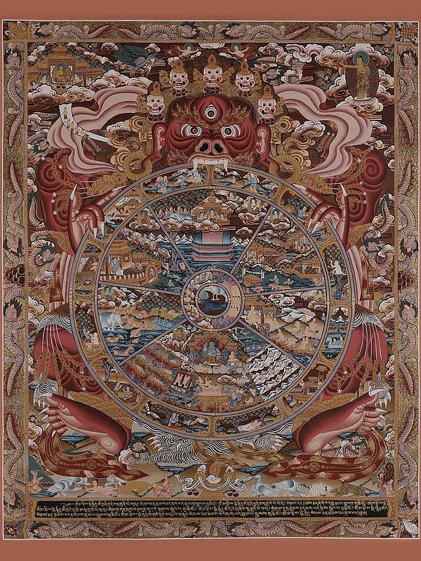 Wheel of Life (Bhavacakra) | Mandala Thangka Painting