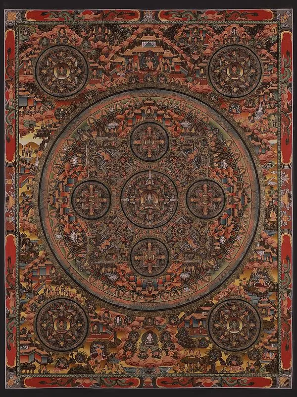 Ten Mandalas (Brocadeless Thangka)