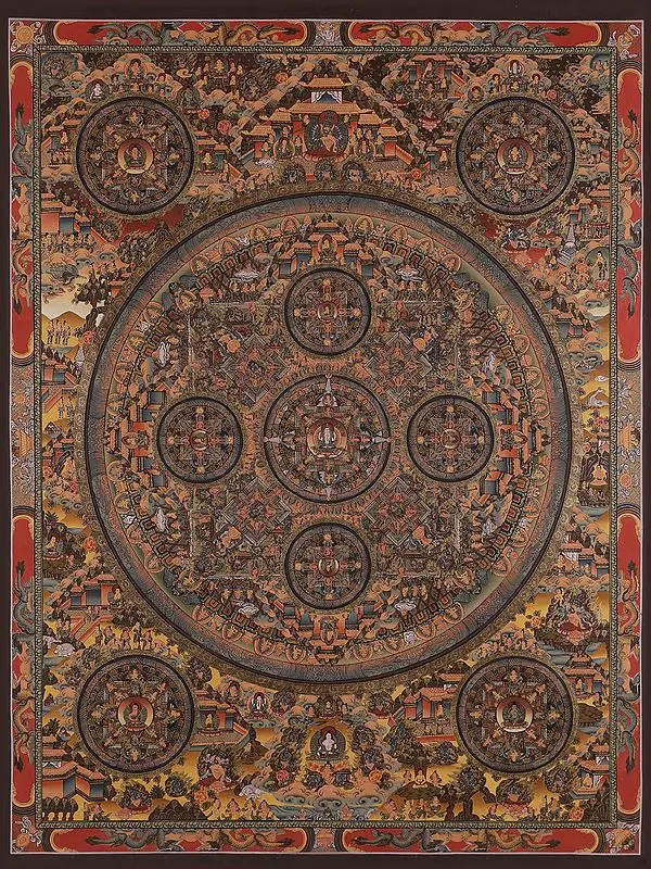 Ten Mandalas (Brocadeless Thangka)