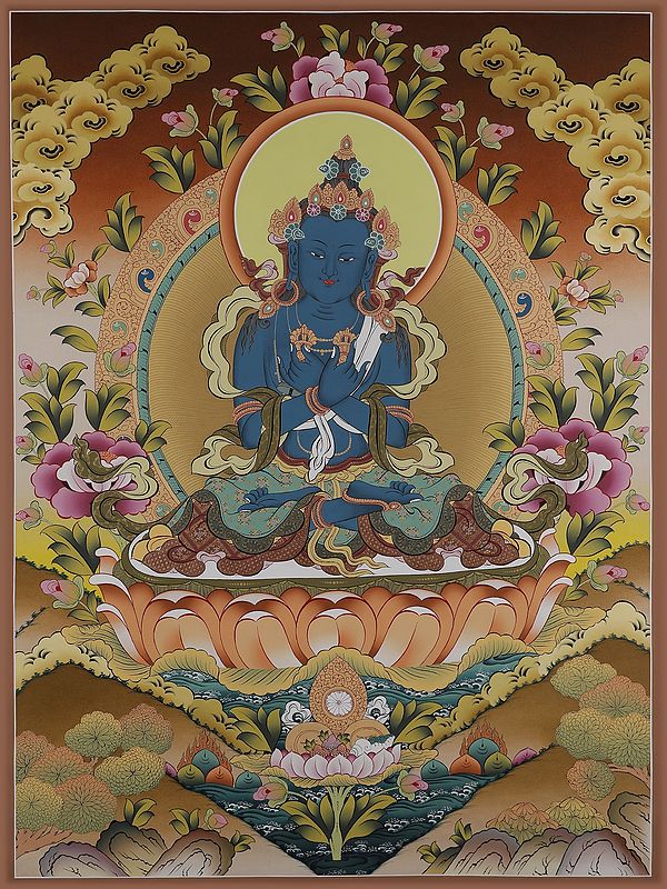 Vajradhara - Tibetan Buddhist (Brocadeless Thangka)
