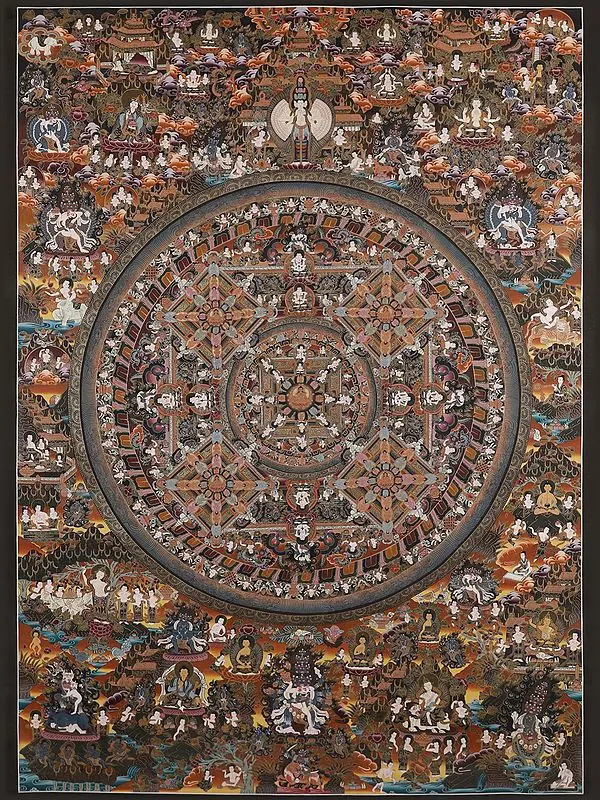 Two Mandalas (Brocadeless Thangka)