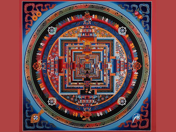 Wheel of Life (Kalachakra Mandala) | Brocadeless Thangka