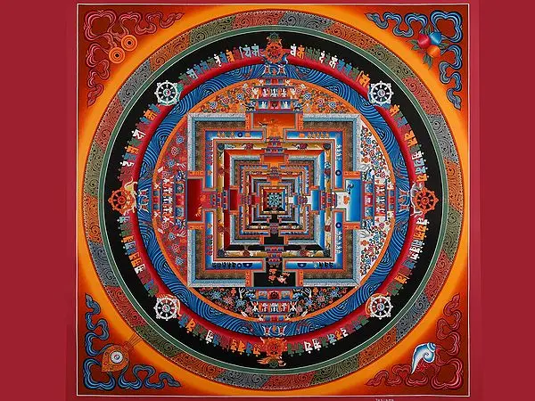 Kalachakra Mandala (Brocadeless Thangka)