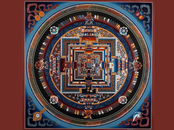 Kalachakra Mandala (Wheel of Life) | Brocadeless Thangka