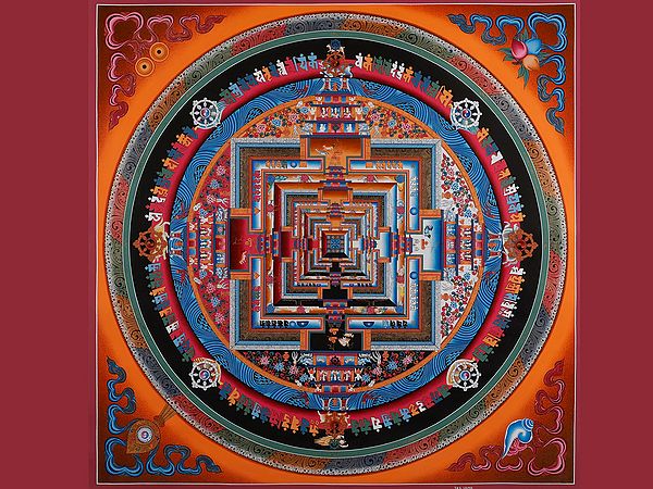 Wheel of Life (Kalachakra Mandala) | Brocadeless Thangka