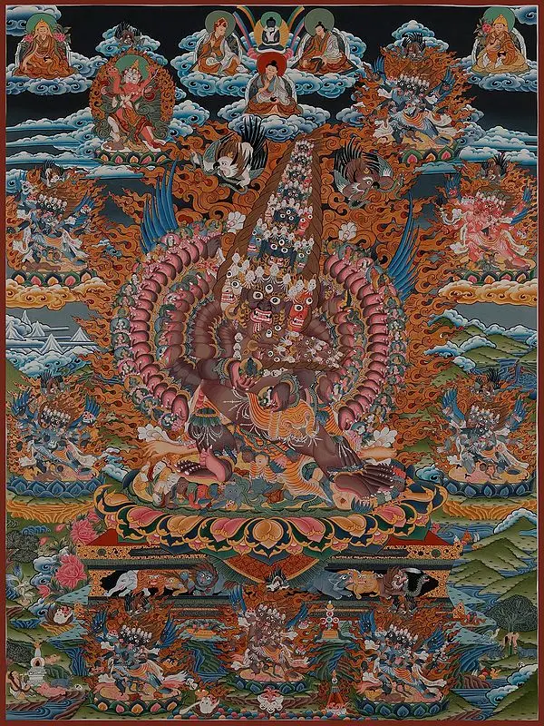 Mahottara Heruka (Brocadeless Thangka)