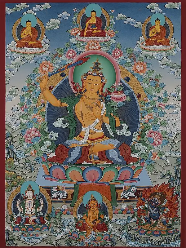 Manjushri (Brocadeless Thangka)