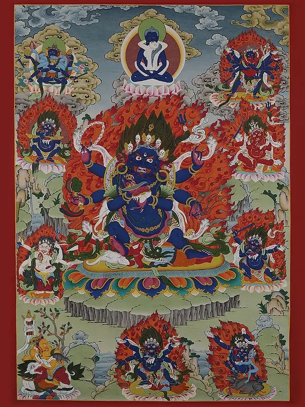 Mahakala (Brocadeless Thangka)