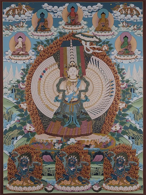 Dukkar - Tibetan Buddhist Deity (Brocadeless Thangka)