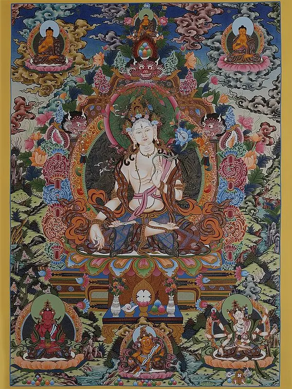 Goddess White Tara (Brocadeless Thangka)