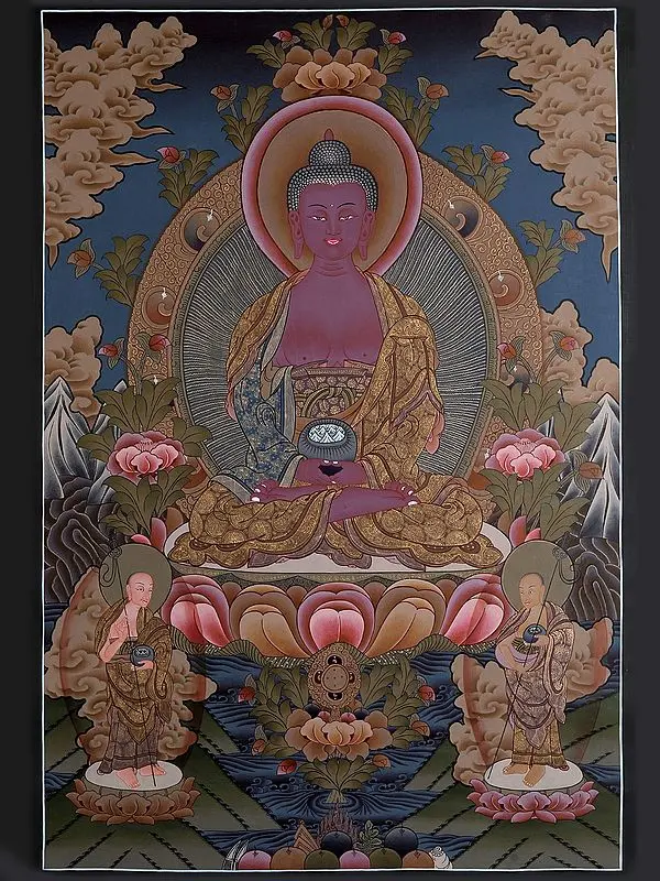 Amitabha Buddha (Brocadeless Thangka)