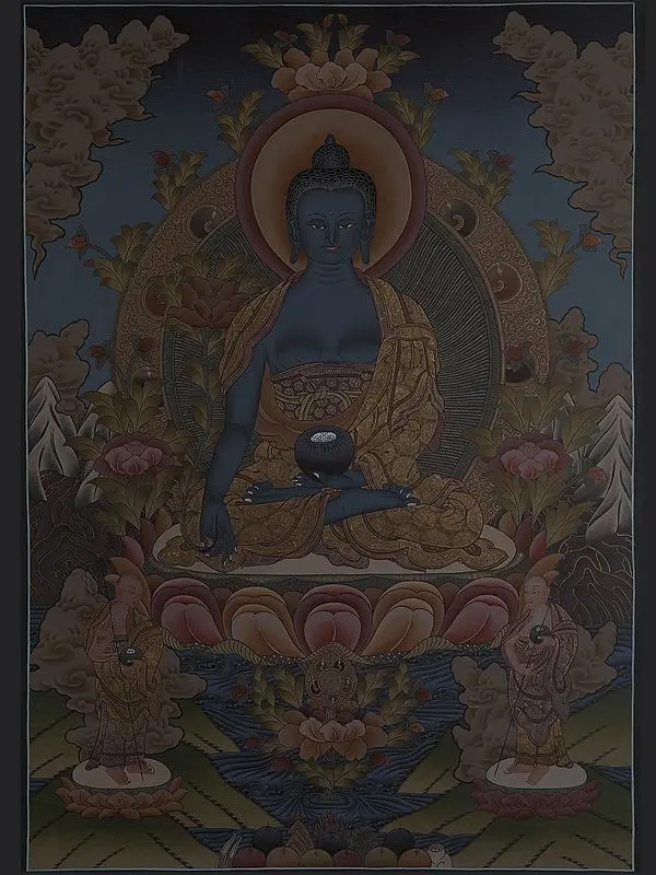 Medicine Buddha (Brocadeless Thangka)
