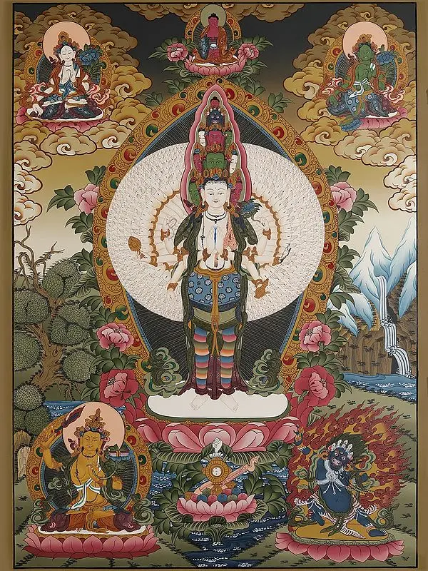 Avalokiteshvara (Brocadeless Thangka)