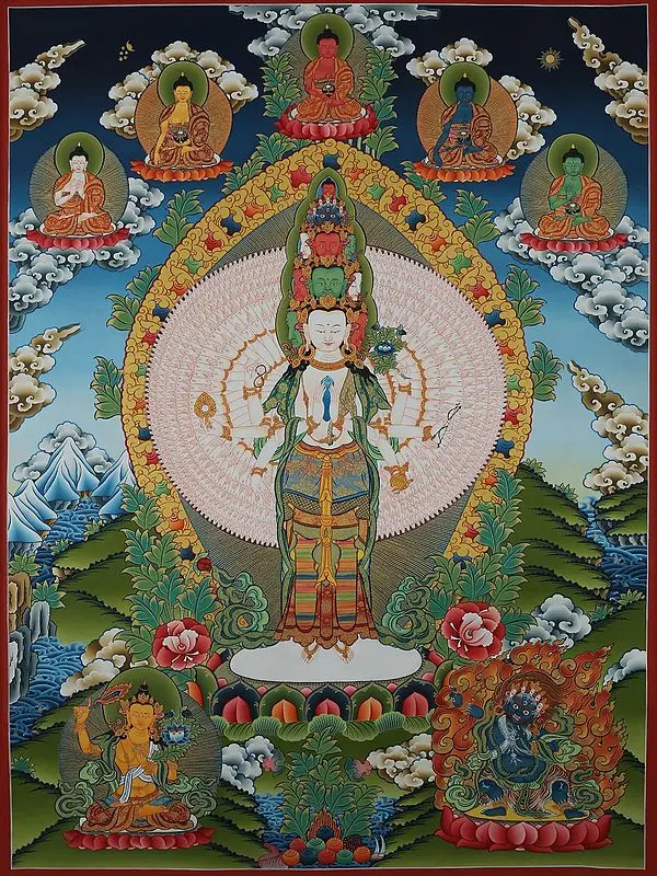 Avalokiteshvara (Brocadeless Thangka)
