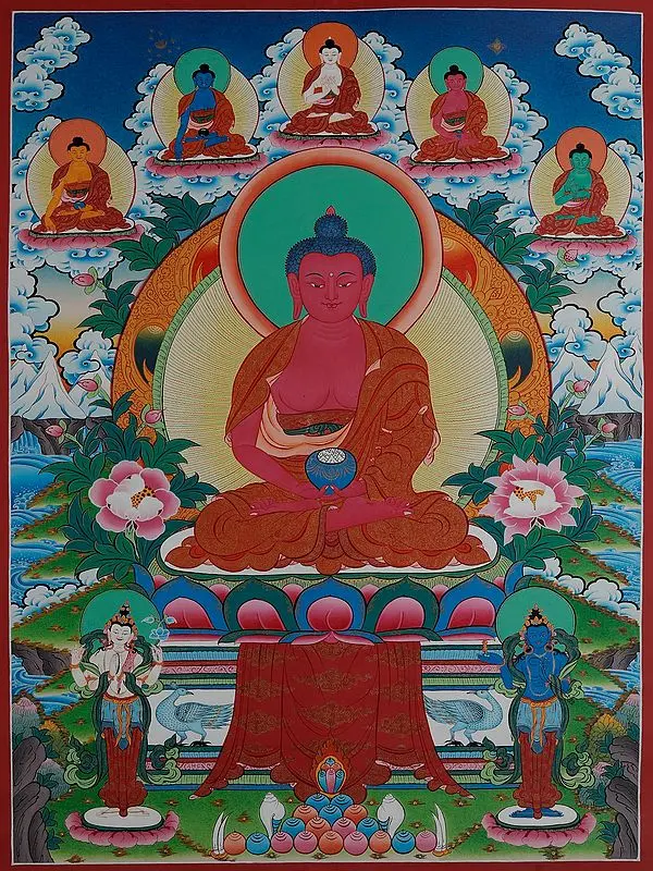 Amitabha Buddha (Brocadeless Thangka)