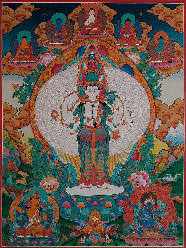 Avalokiteshvara (Brocadeless Thangka)