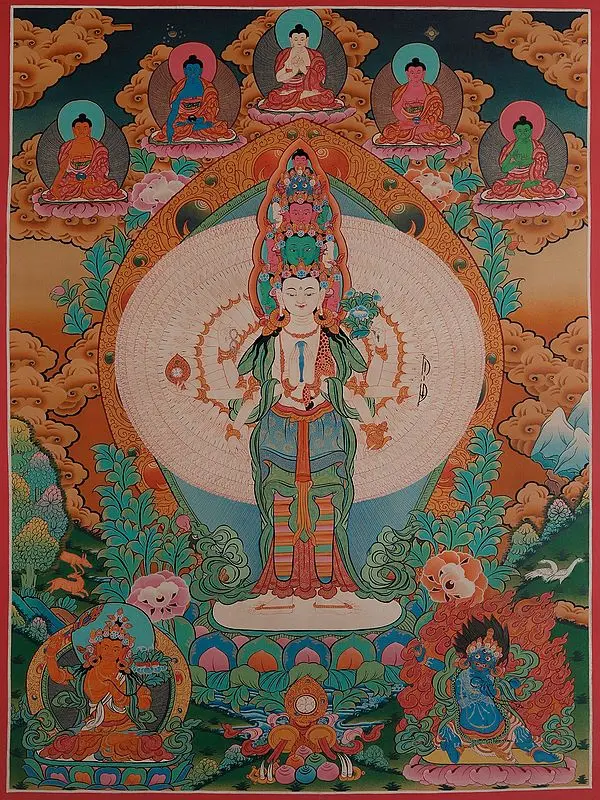 Avalokiteshvara (Brocadeless Thangka)