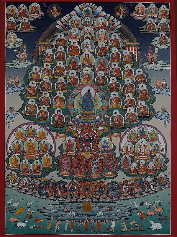 Karma Kagyu Refuge Tree (Brocadeless Thangka)