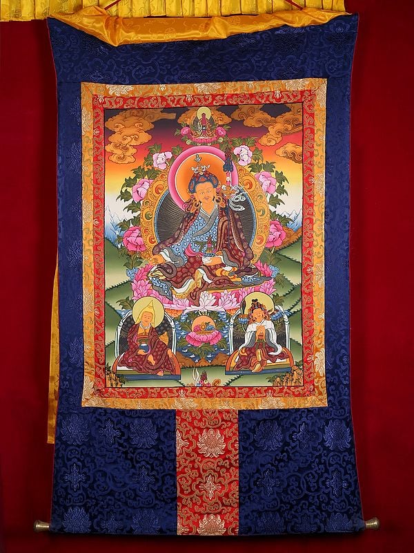 Guru Padmasambhava Thangka (With Brocade)