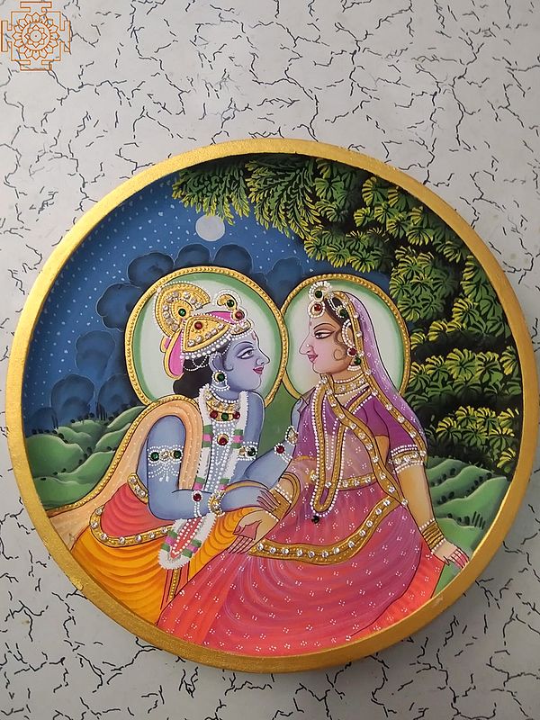 Pichwai Painting Of Radha Krishna | Wood Mdf | By Jagriti Bhardwaj