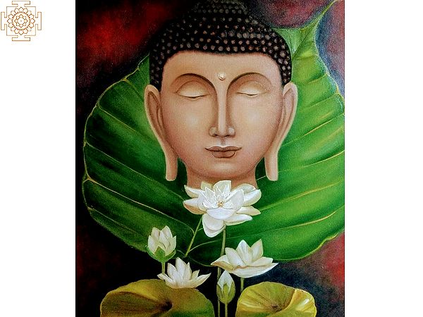 Gyanodaya - Gautam Buddha | Oil And Acrylic On Canvas | By Jolly Sharma