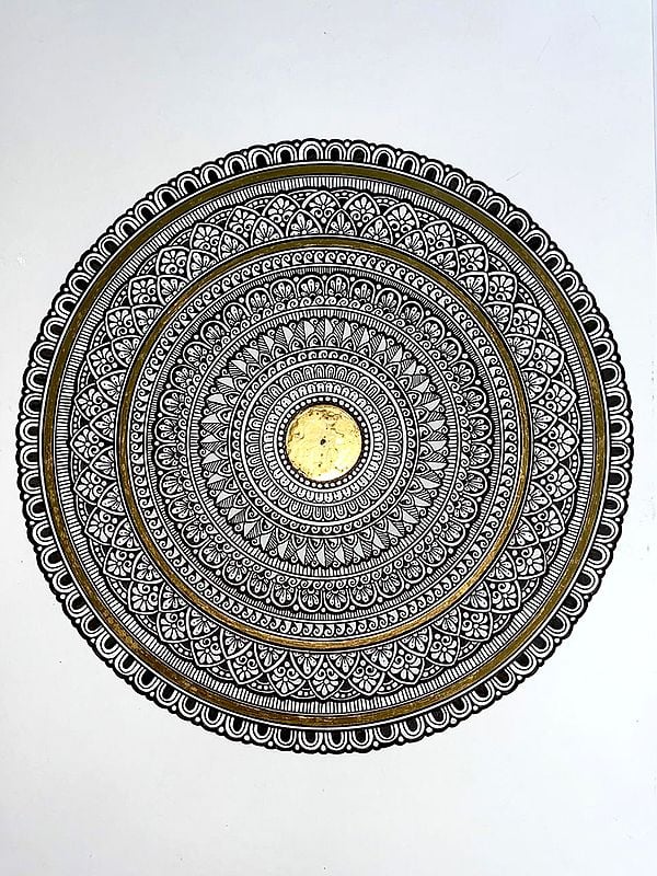 Black and White Mandala | Painting by Rashi Agrawal