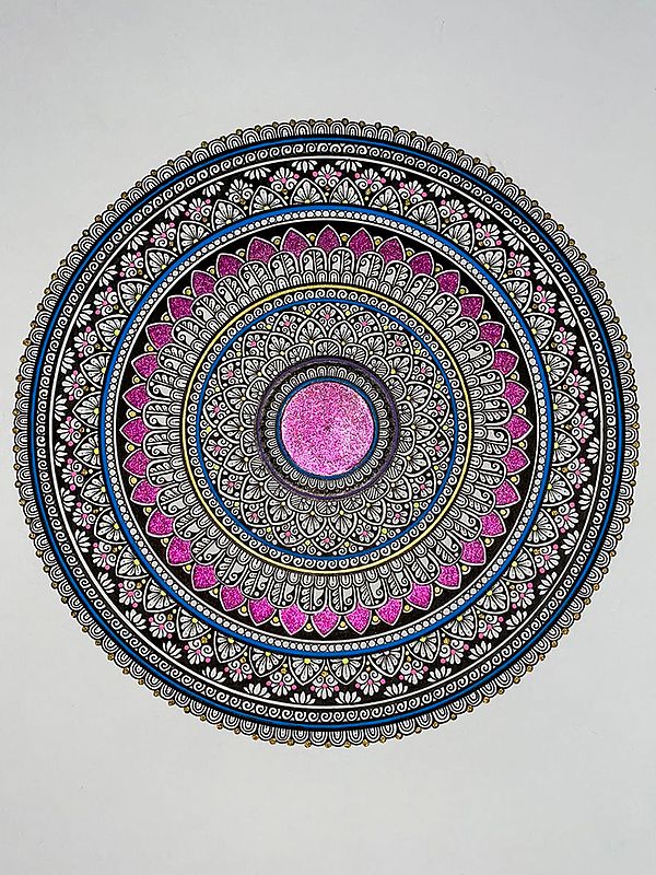 Purple Highlights Art of Mandala | Painting by Rashi Agrawal