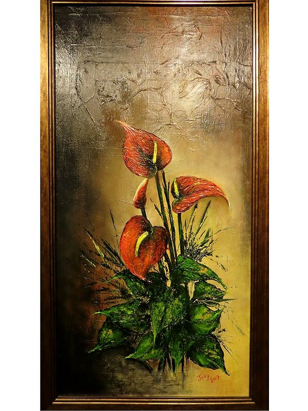 Anthurium Flowers | Acrylic On Canvas | By Jolly Sharma