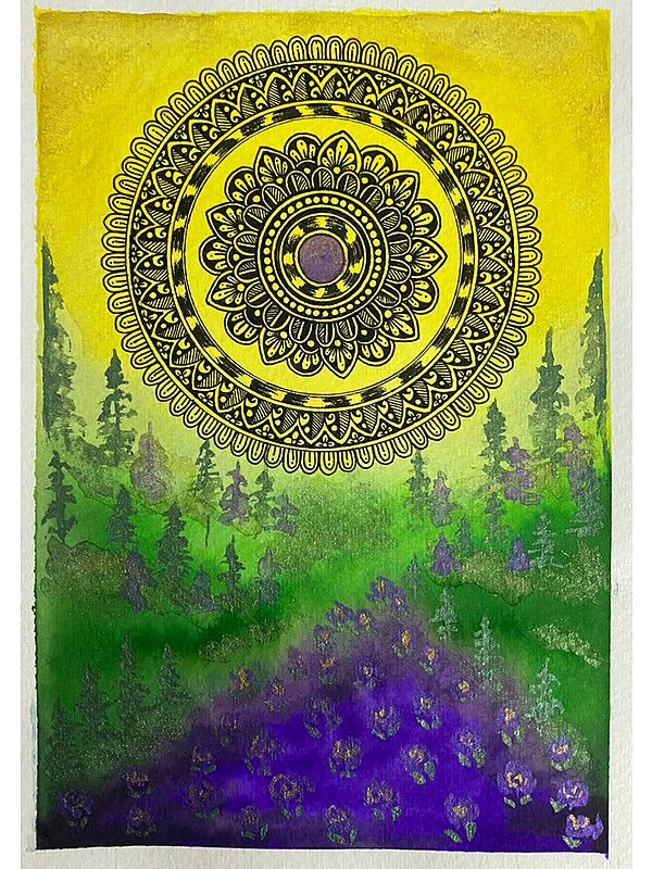 Mandala Painting with Beautiful Background | By Rashi Agrawal
