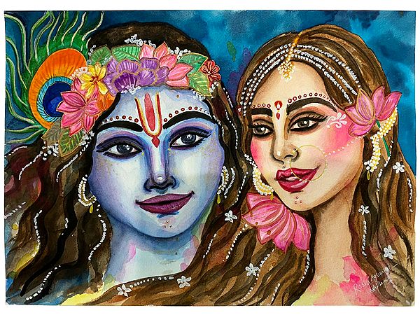 Radha Krishna | Painting by Rashi Agrawal