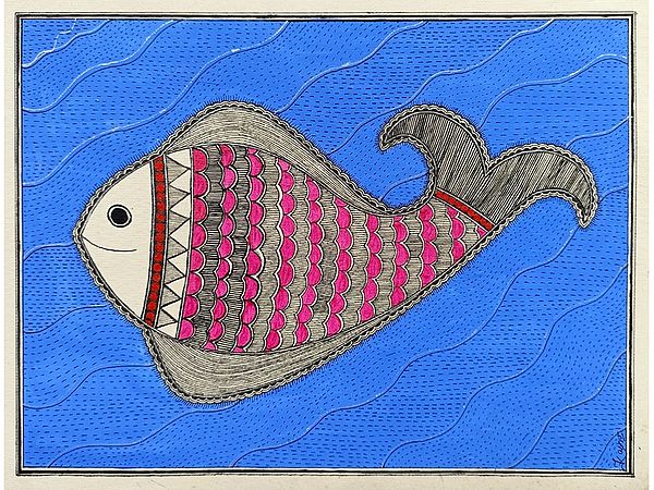Alone Fish | Acrylic on Paper | By Abhilasha Raut