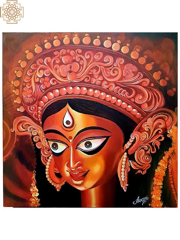 Goddess Durga | Acrylic on Canvas Painting by Avani Mayank Desai ...