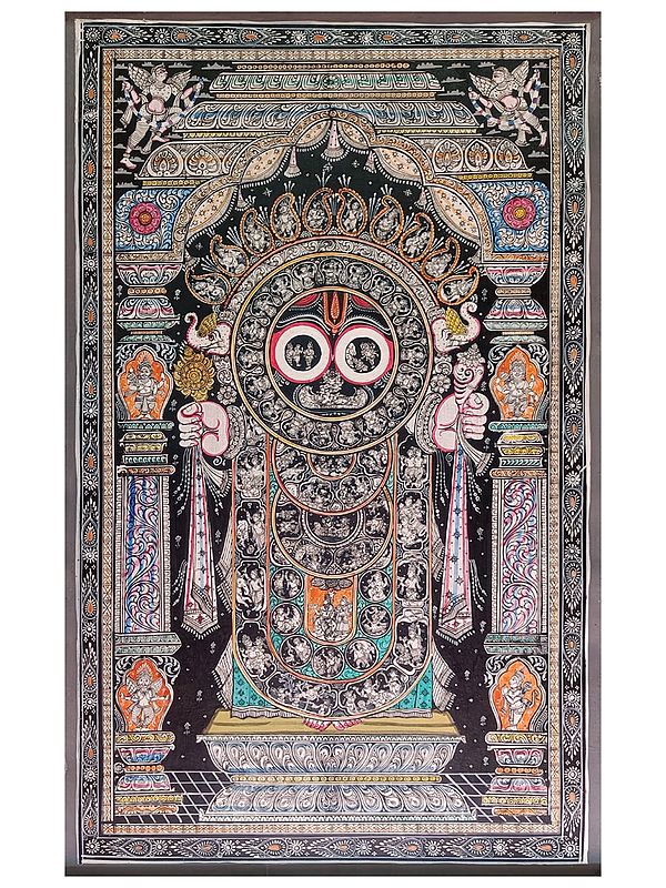 Krishna Story Inside Body Of Jagannath | Natural Colors On Canvas | By Sachikant