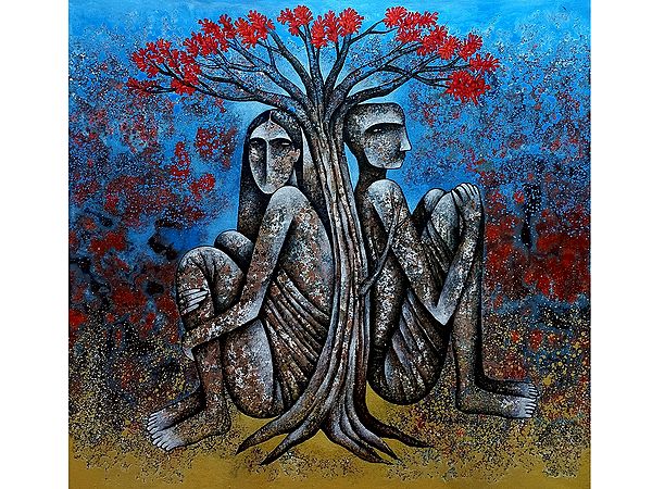 Gulmohar | Acrylic On Canvas | By Ranjith Raghupathy