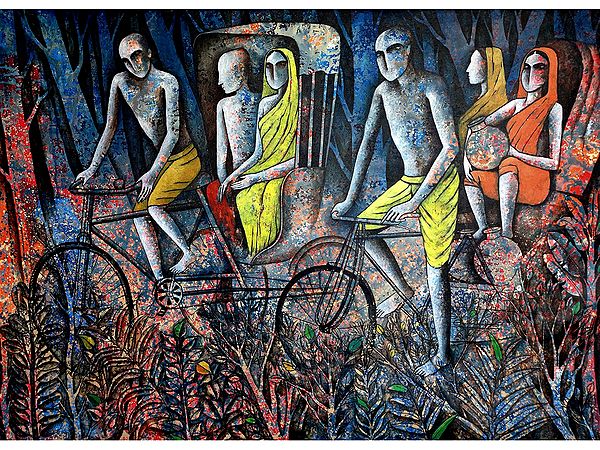 The Country Road Travel | Acrylic On Canvas | By Ranjith Raghupathy