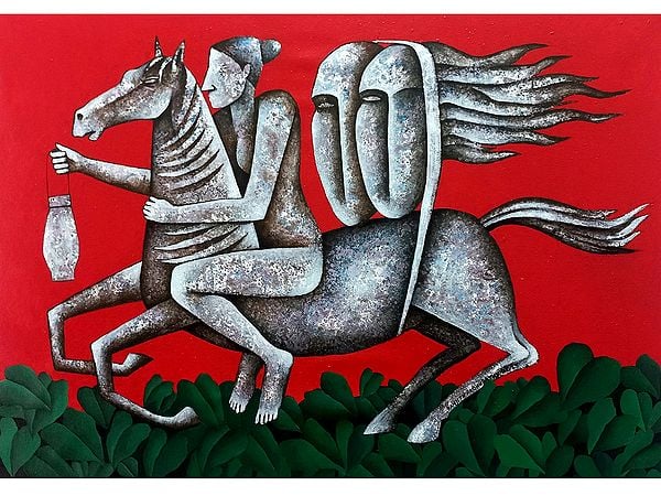 The Ride Toward A New Zone | Acrylic On Canvas | By Ranjith Raghupathy